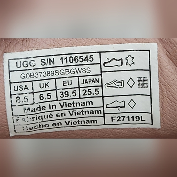 UGG Jass Pink Suede Sneaker Loafers Women's Size 8.5 - Picture 9 of 9